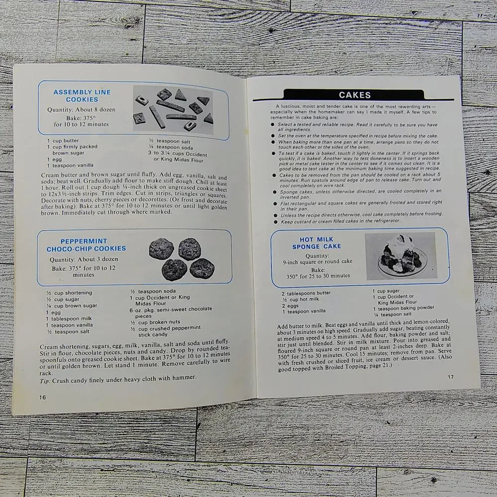 Occident King Midas Collector's Bake Book Cookbook Booklet 70s Retro VERY GOOD‎